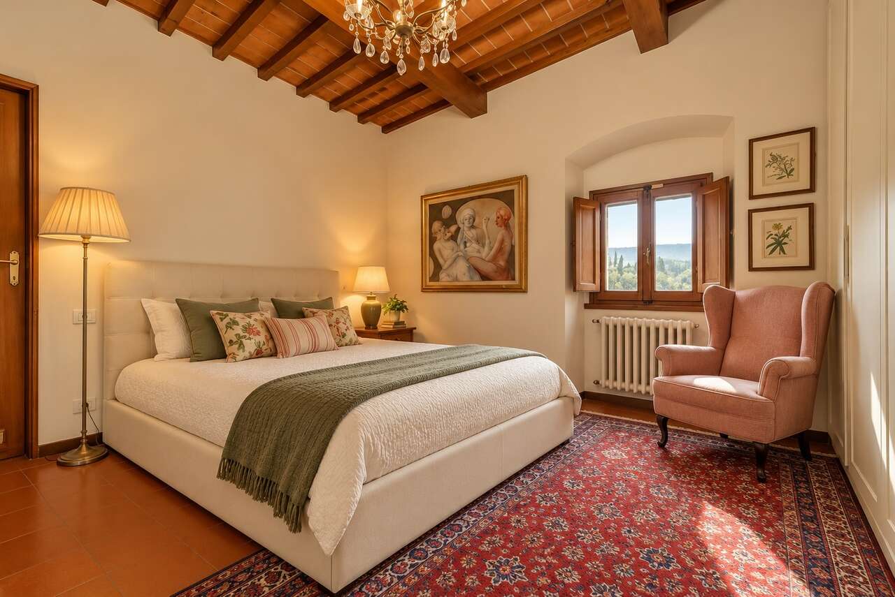 CAREGGI, PORZIONE DI COLONICA CON ULIVI CAREGGI, PORZIONE DI COLONICA CON ULIVI